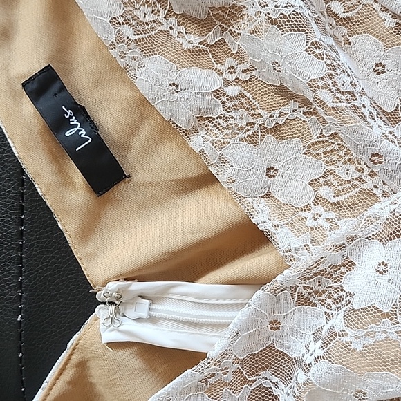 Lulus White Lace Ruched Mini dress - Picture 8 of 11